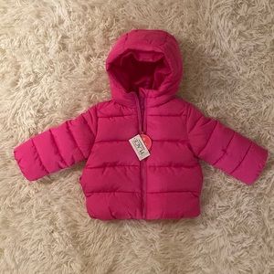 Bright pink baby girl winter coat!